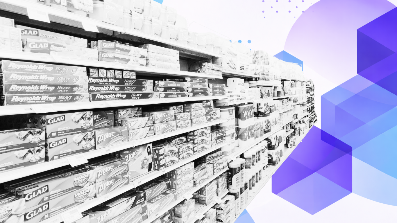 Illustration of a supermarket isle