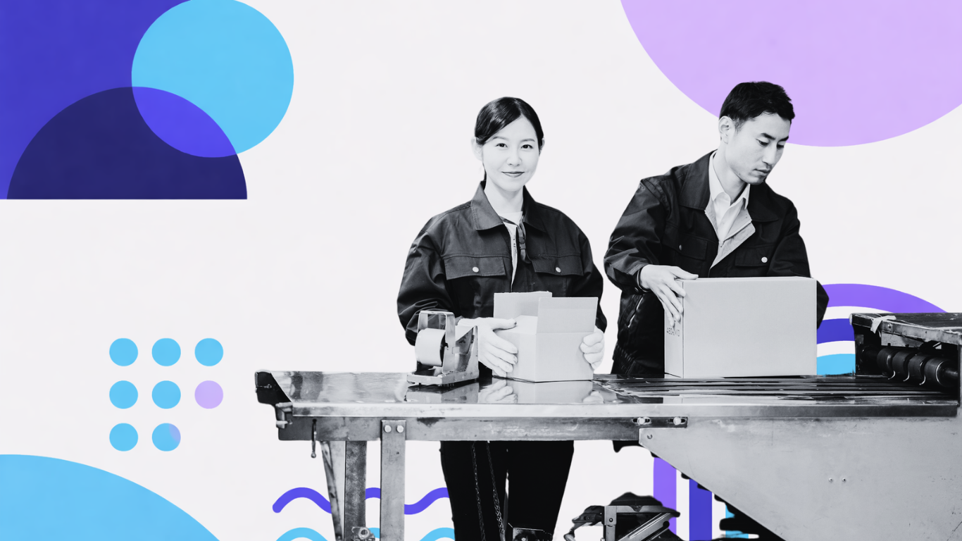 Illustration of owners of a small manufacturing company