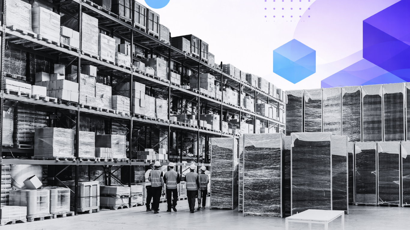 Illustration of workers in a warehouse