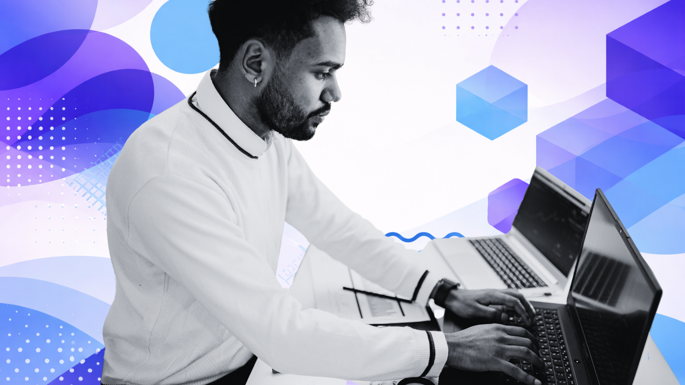 Illustration of someone working on month-end financies