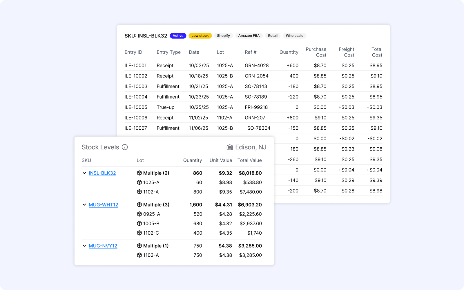 Product Page - Inventory